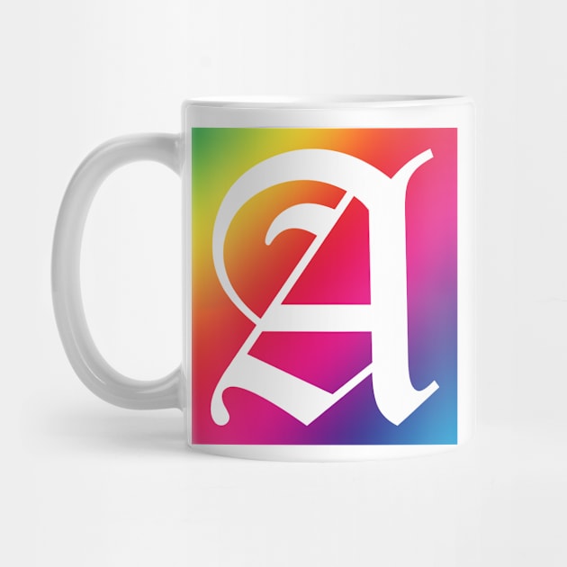 Rainbow White Letter A by Ven0mBlast